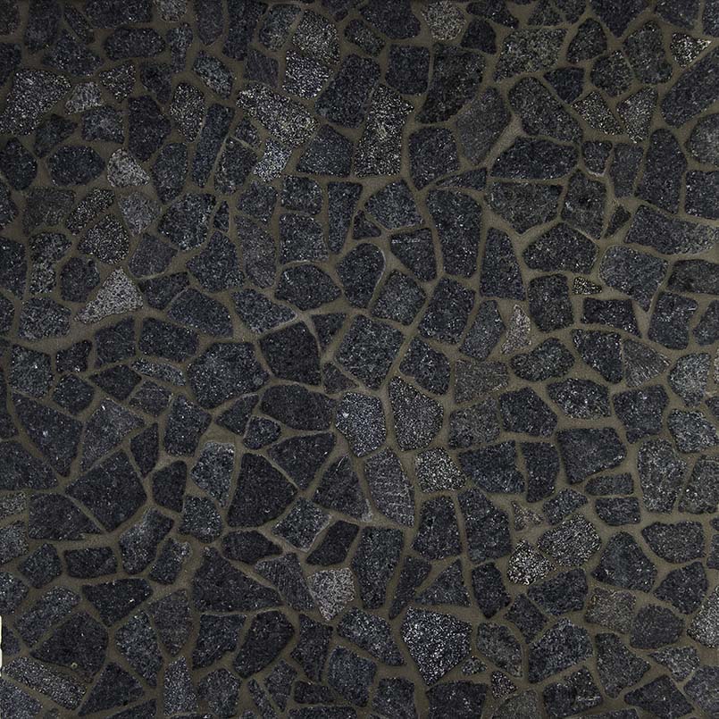 Charcoal Flat Pebbles Meshed 16x16